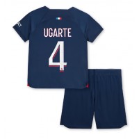 Paris Saint-Germain Manuel Ugarte #4 Replica Home Minikit 2023-24 Short Sleeve (+ pants)